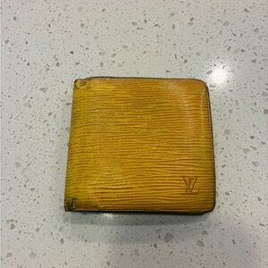 Louis Vuitton Epi Wallet Yellow Authentic